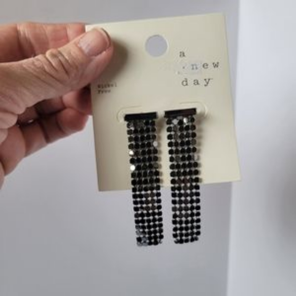 🟢Free With PurchaseLinks Hang Looser At Bottom🆕️a new day Mesh Linear Earrings